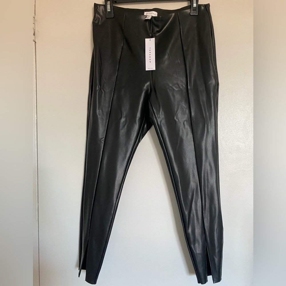TOPSHOP soft faux leather pants.